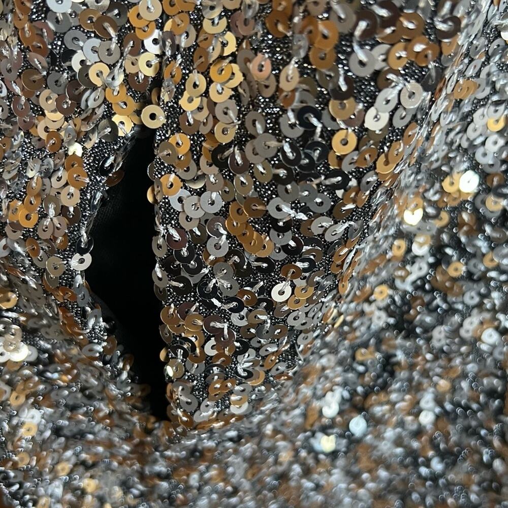 O.P.T All Over Sequin Long Sleeve Sheath Mini Dress Size L - Picture 6 of 11